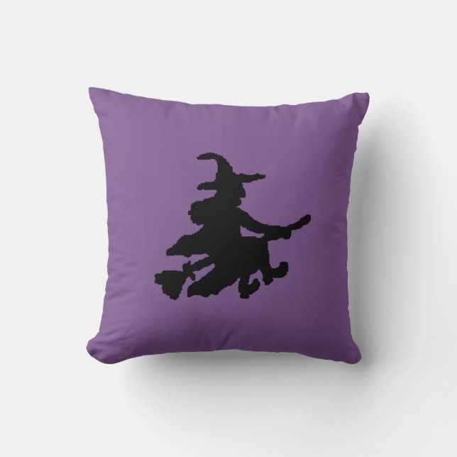 Black Witches on Purple Kudde (Framsida)