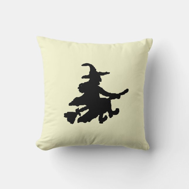 Black Witches on Yellow Kudde (Framsida)
