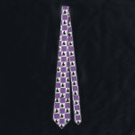 Black Witches Purple & White Checkered Slips<br><div class="desc">Black Witches Purple & White Checkered Neck Tie.</div>