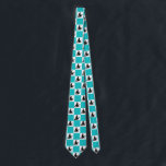 Black Witches Teal & White Checkered Slips<br><div class="desc">Black Witches Teal & White Checkered Neck Tie.</div>