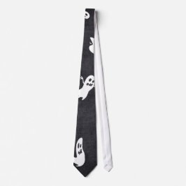 Black with White Flies Spöken Halloween Tie Slips
