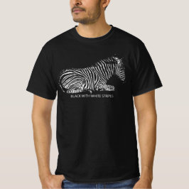 Black With White Stripes T Shirt