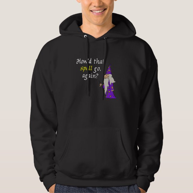 Black Wizard Sweatshirt Hoodie (Framsida)