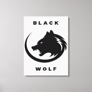 black wolf canvastryck