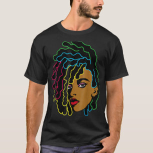 Black Woman African Afro Hair Coola Black History T Shirt