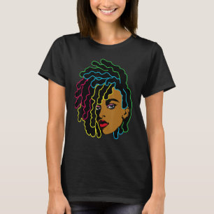 Black Woman African Afro Hair Coola Black History T Shirt