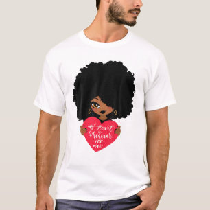 Black Woman,Afro, African American, Melanin, Valen T Shirt