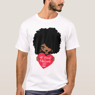 Black Woman,Afro, African American, Melanin, Valen T Shirt