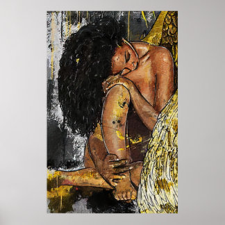 Black Woman Afro American Poster