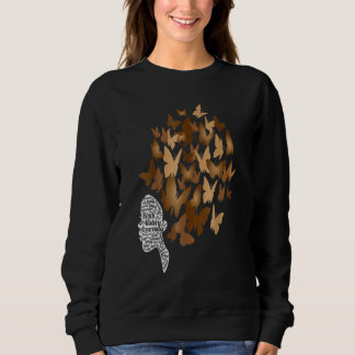 Black Woman Afro Butterfly Coola Black History Mon T Shirt