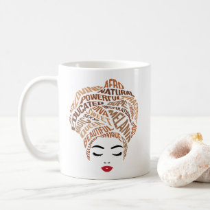 Black Woman Afro Girl African Kaffemugg