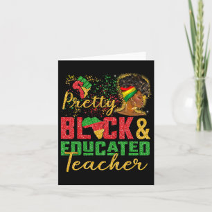 Black Woman Afro Girl Black and Educated the Söt Kort