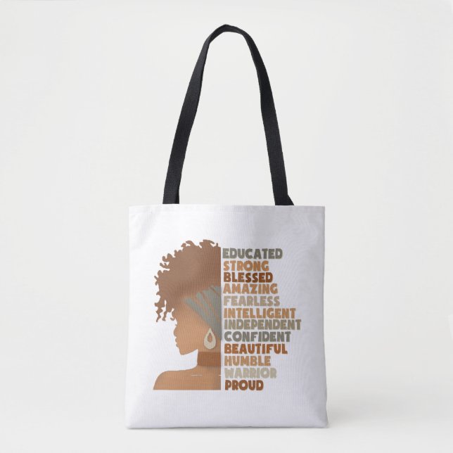 Black Woman Afro Girl Tygkasse (Framsida)