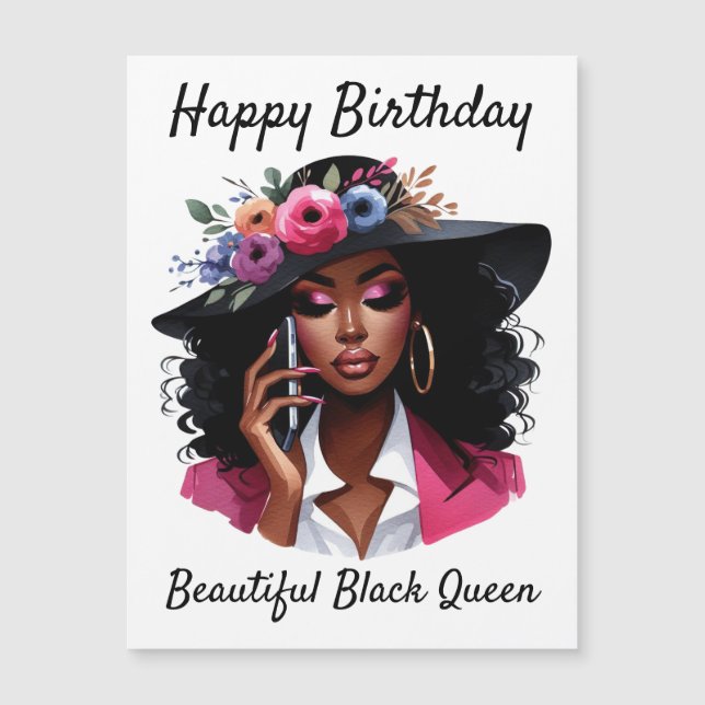 Black woman birthday card (Framsida)