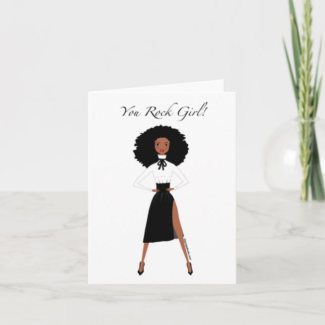 Black Woman Birthday Card Kort (Framsida)