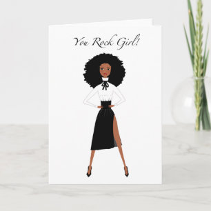 Black Woman Birthday Card Kort