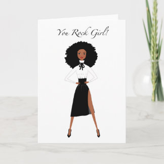 Black Woman Birthday Card Kort