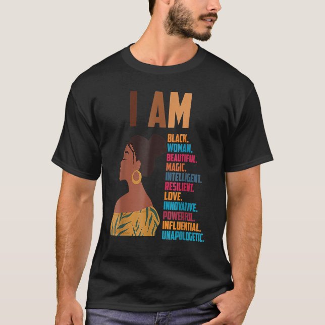 Black Woman Black History Month African American H T Shirt (Framsida)