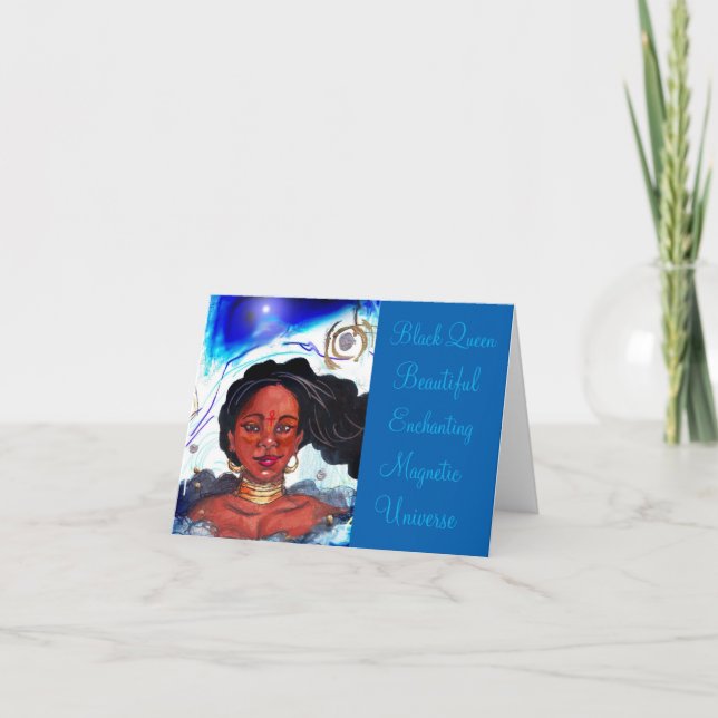 Black Woman Card Helgkort (Framsida)