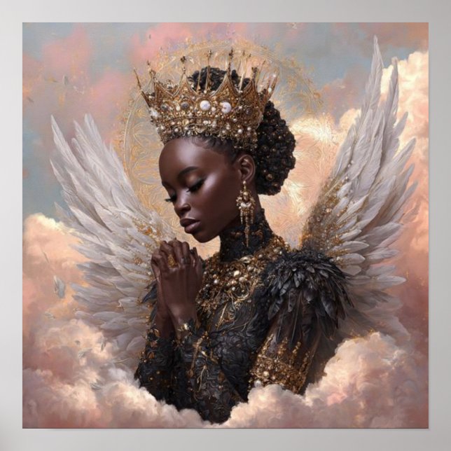 Black Woman Empowerment Art Poster (Framsidan)