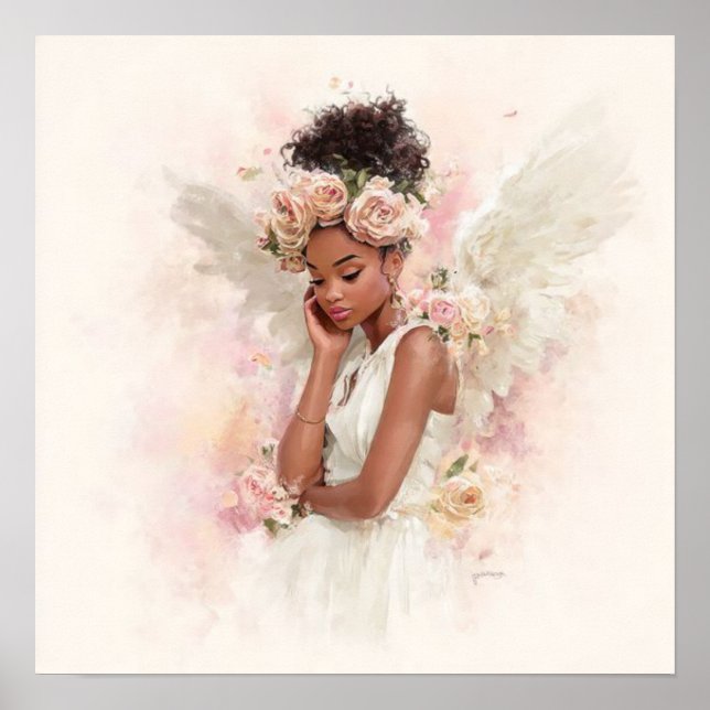 Black Woman Empowerment Art Poster (Framsidan)