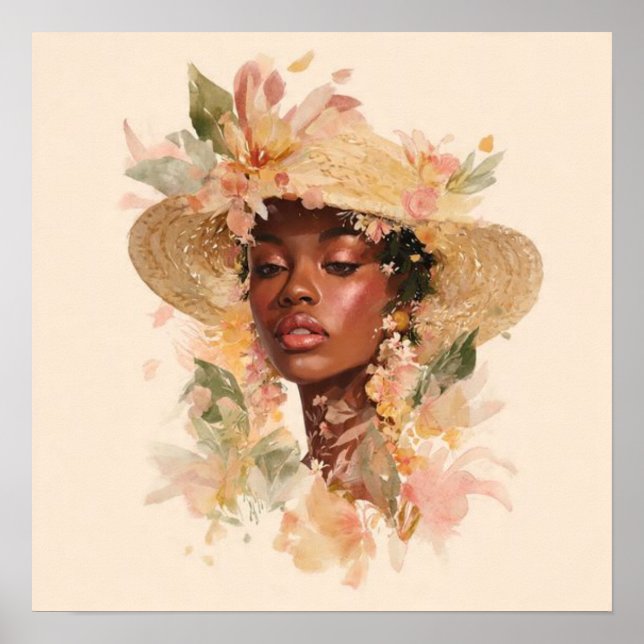 Black Woman Empowerment Art Poster (Framsidan)