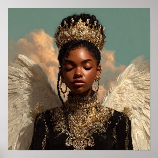 Black Woman Empowerment Art Poster (Framsidan)