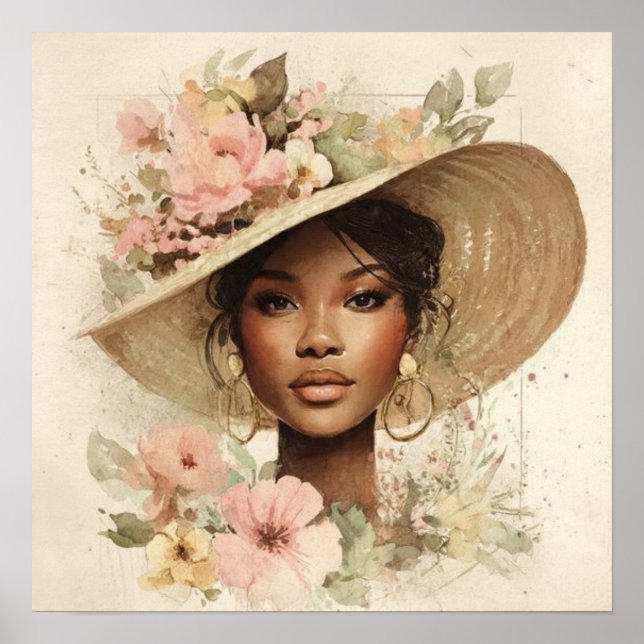 Black Woman Empowerment Art Poster (Framsidan)