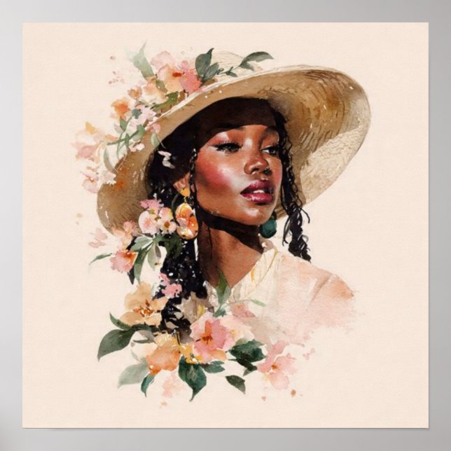 Black Woman Empowerment Art Poster (Framsidan)