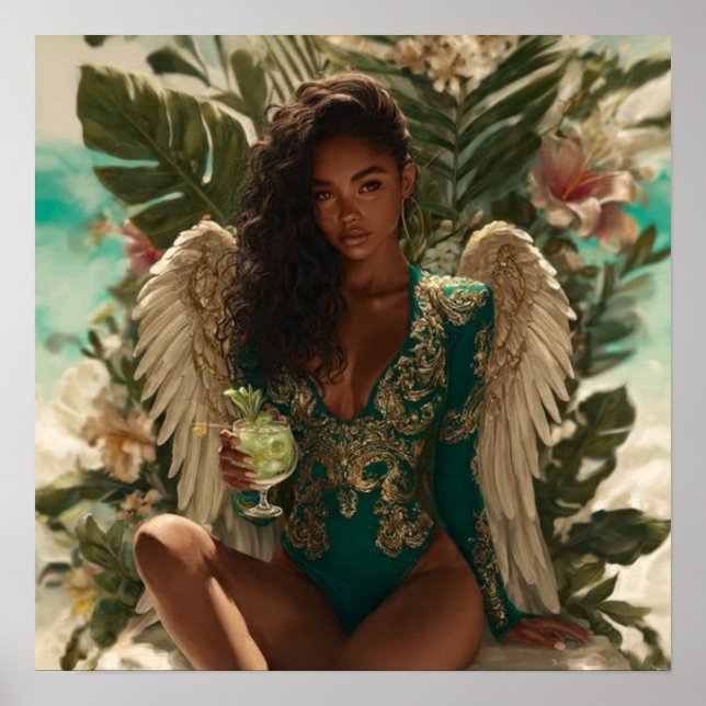 Black Woman Empowerment Art Poster (Framsidan)