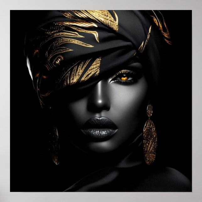 Black Woman Empowerment Art Poster (Framsidan)