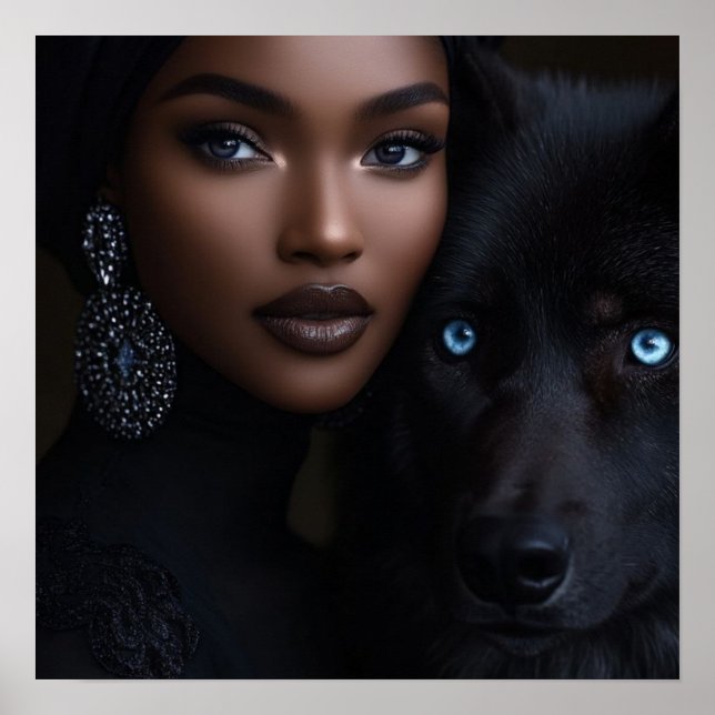 Black Woman Empowerment Art Poster (Framsidan)