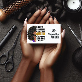 Black Woman Hair Salon Logotyp Visitkort