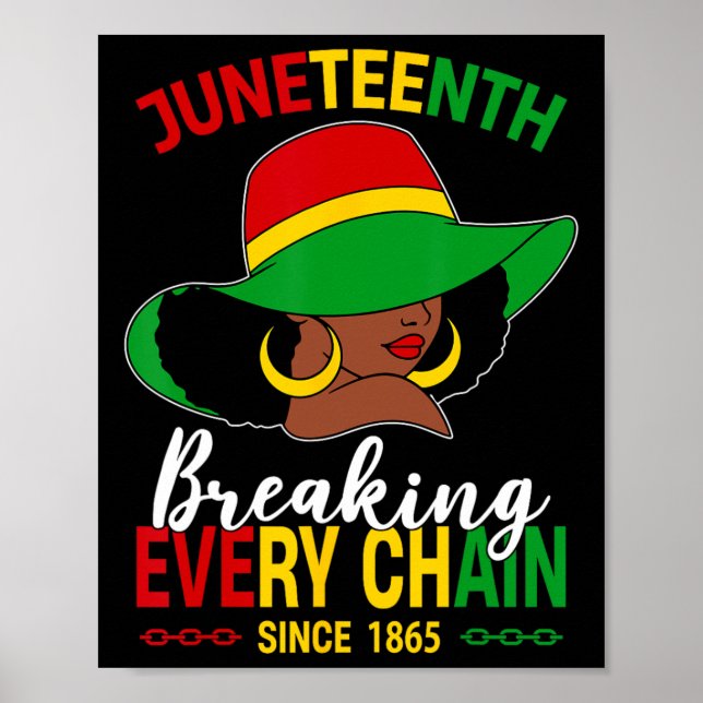Black Woman Hat som bringar varje kedja i juni11 S Poster (Framsidan)