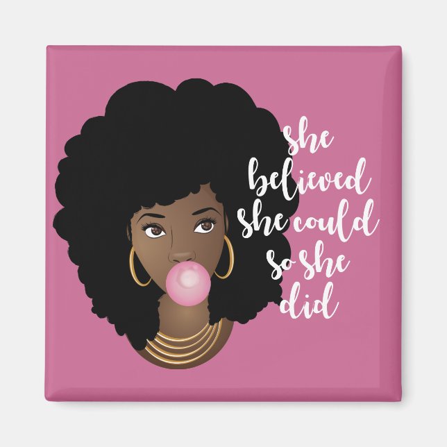 Black Woman, hon trodde att hon kunde, mamma, Rosa Magnet (Framsidan)