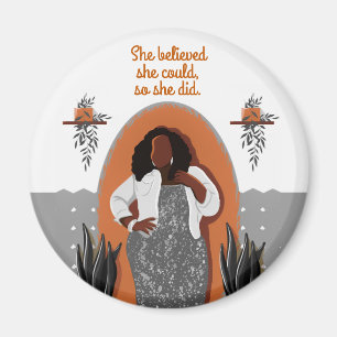 Black Woman, hon trodde att hon kunde, så hon gjor Magnet