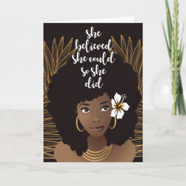Black Woman, hon trodde att hon kunde, Studenten Kort
