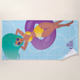 Black Woman i Lounging i Bassäng