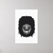 Black Woman med African Tribal Ansikte Markings