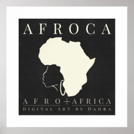 Black Woman med Afro of Afrika Poster