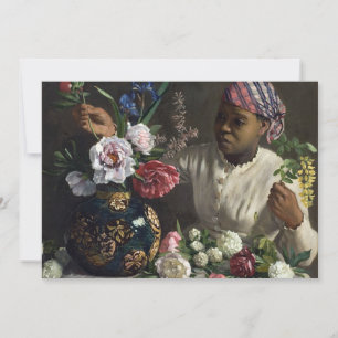 Black Woman med Peonies   é dé ric Bazille
