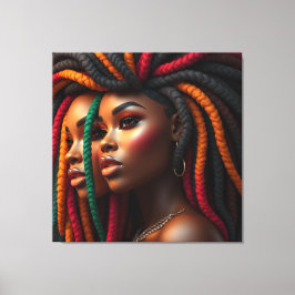 Black woman melanin sistas brown skin girls sista  canvastryck