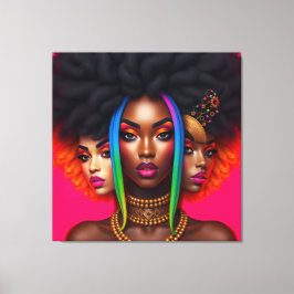 Black woman melanin sistas brown skin girls sista  canvastryck