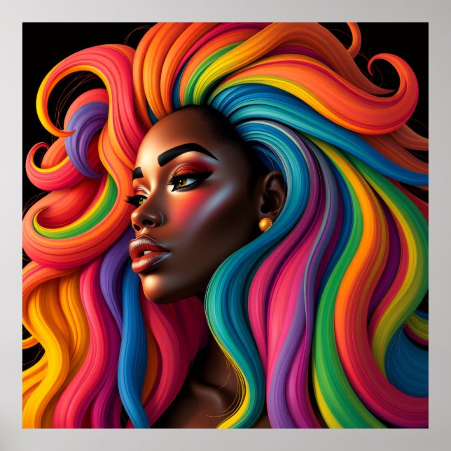 Black woman melanin sistas brown skin girls sista  poster (Framsidan)