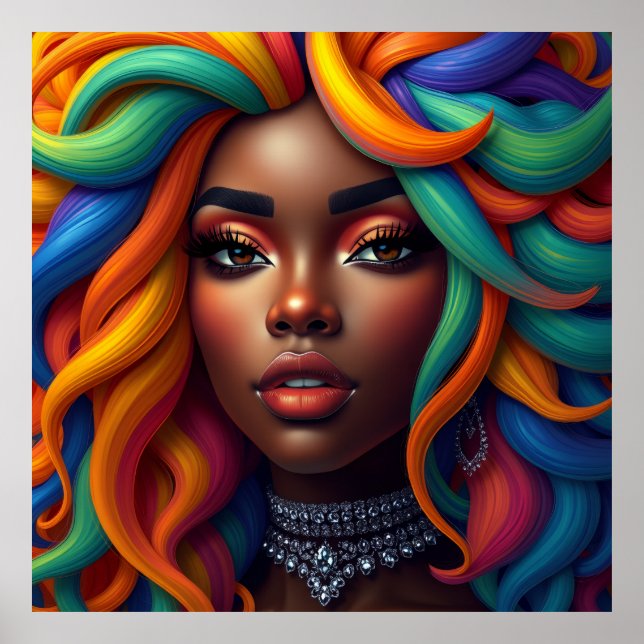 Black woman melanin sistas brown skin girls sista  poster (Framsidan)