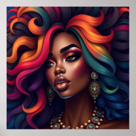 Black woman melanin sistas brown skin girls sista  poster