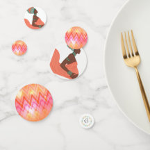 Black Woman Moderskap Confetti