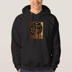 Black Woman Nurse Afro Melanin Coola Black History Hoodie