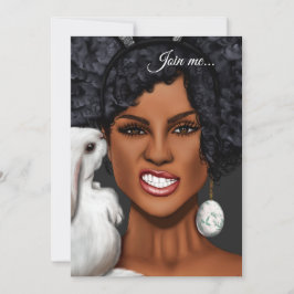 Black Woman Påsk Födelsedagsfest Inbjudningar