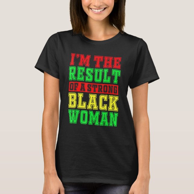 Black Woman Pro Black African Art T Shirt (Framsida)